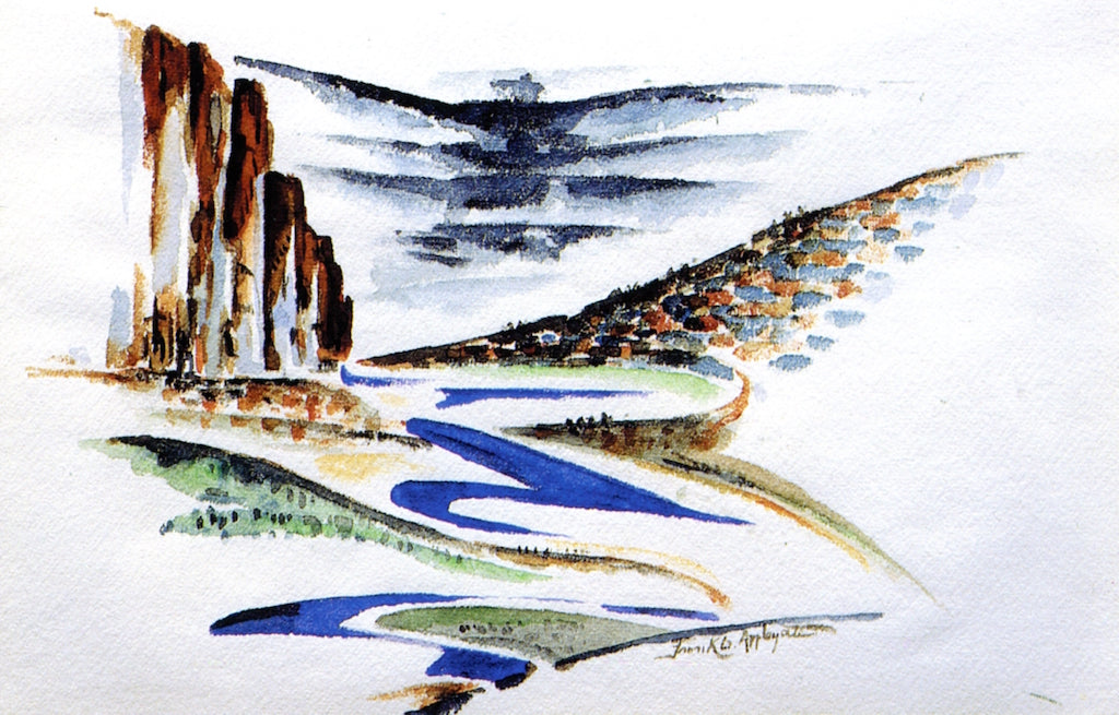 River in Canyon by Frank Applegate,16x12(A3) Poster