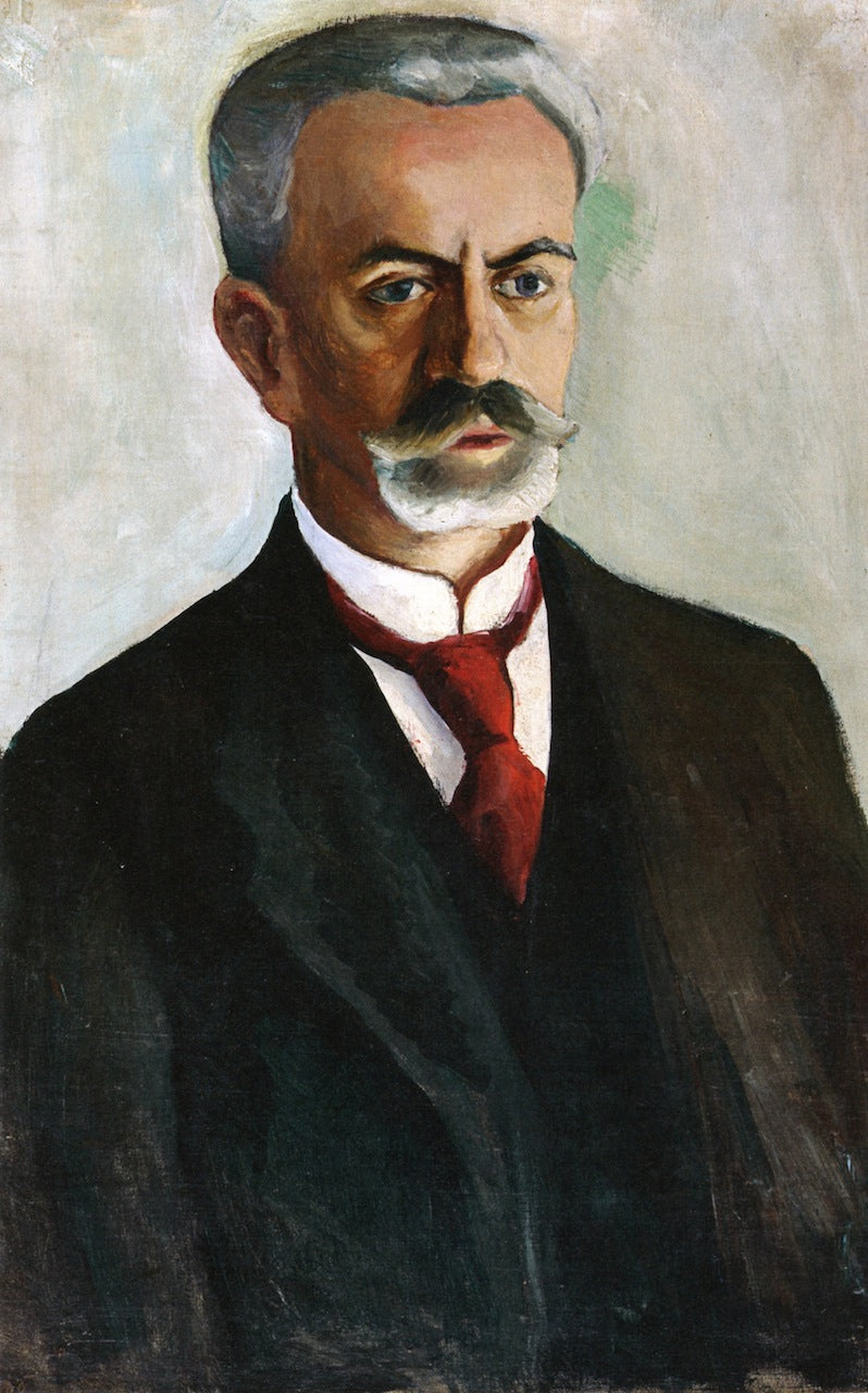 Portrait of Bernhard Koehler, vintage artwork by August Macke, 12x8" (A4) Poster