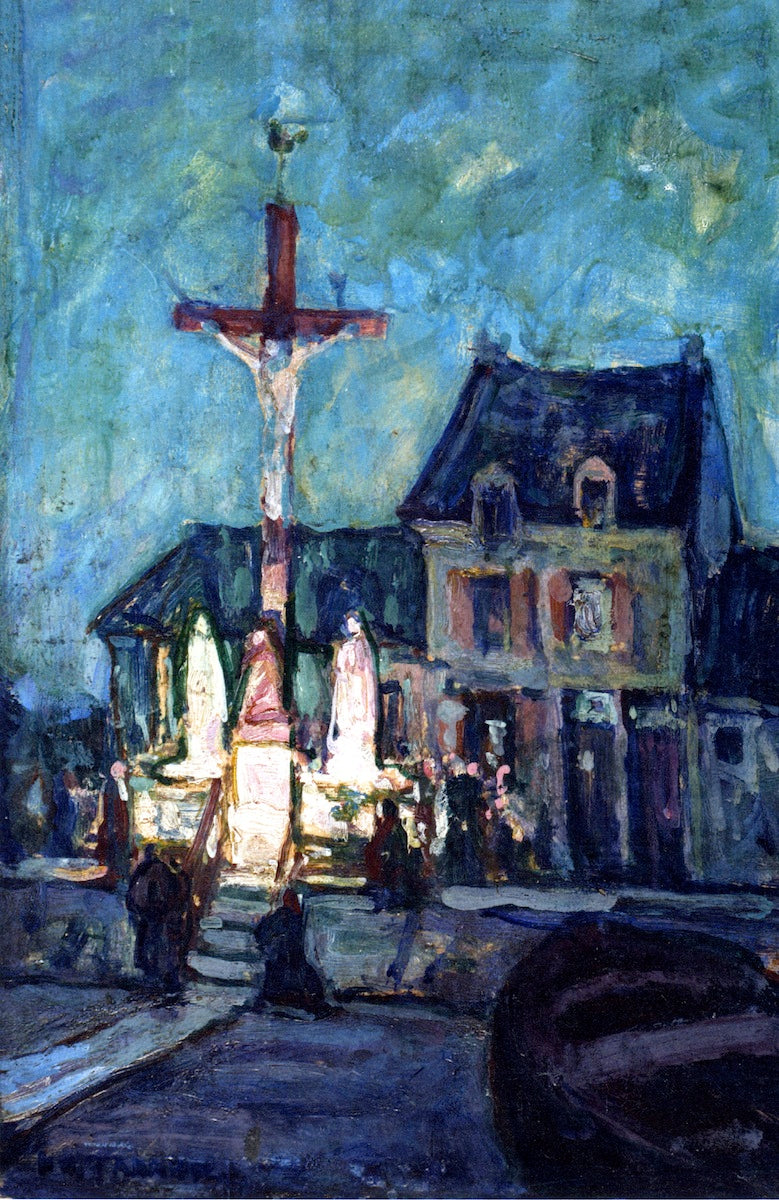 Fishermen's Devotions, Étaples, vintage artwork by Henry Ossawa Tanner, 12x8" (A4) Poster