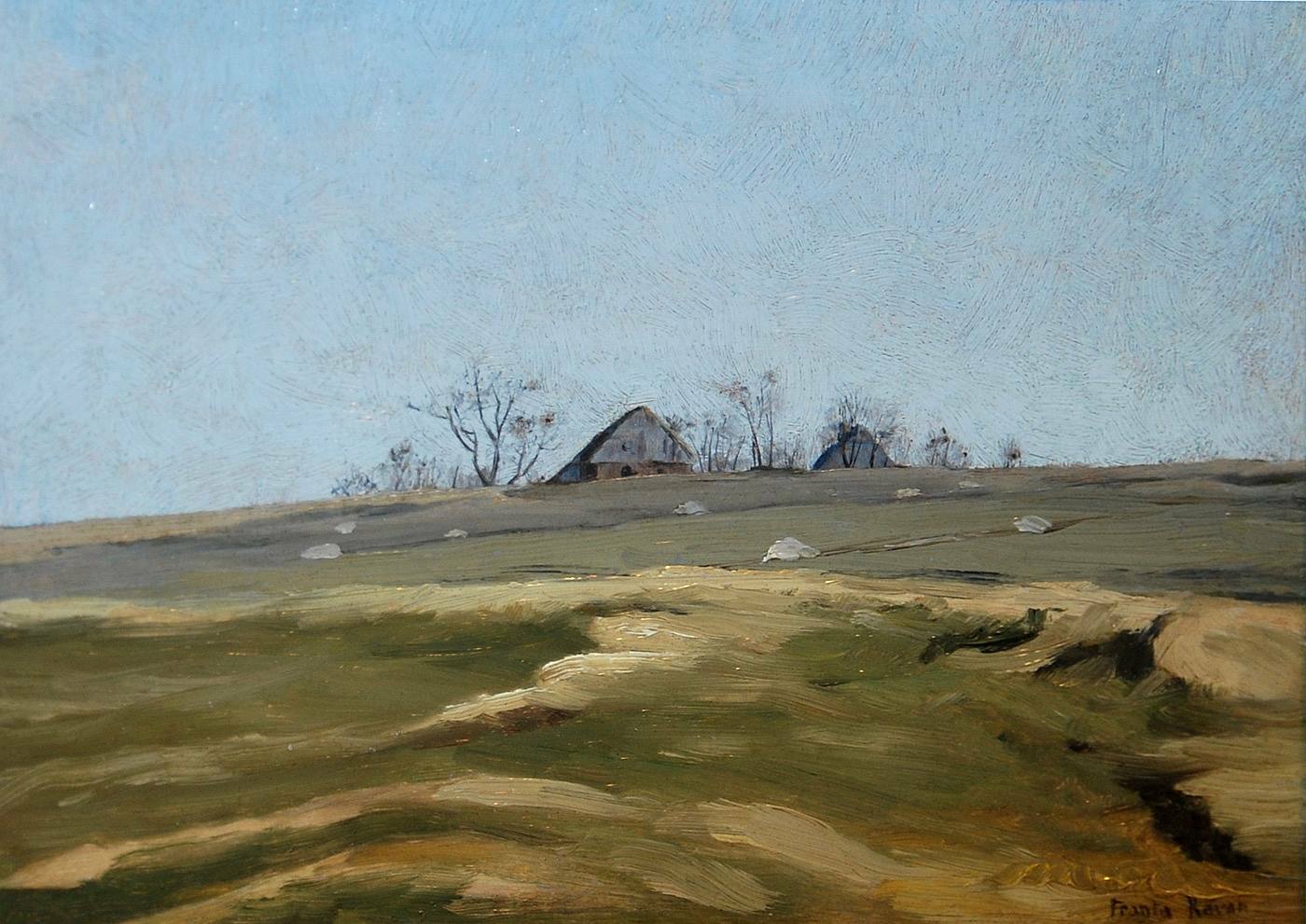 A Landscape below Krkonoše Moutains, vintage artwork by František Kaván, 12x8" (A4) Poster