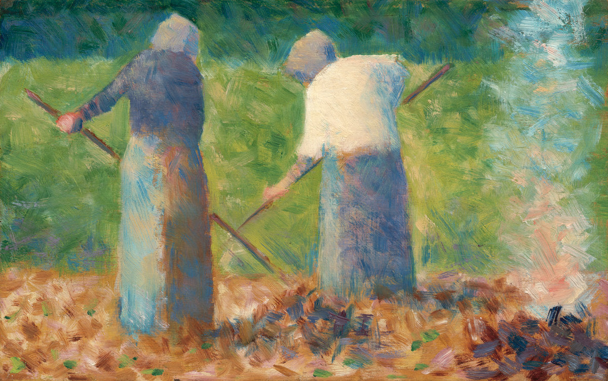 Haymakers at Montfermeil, vintage artwork by Georges Seurat, 12x8" (A4) Poster