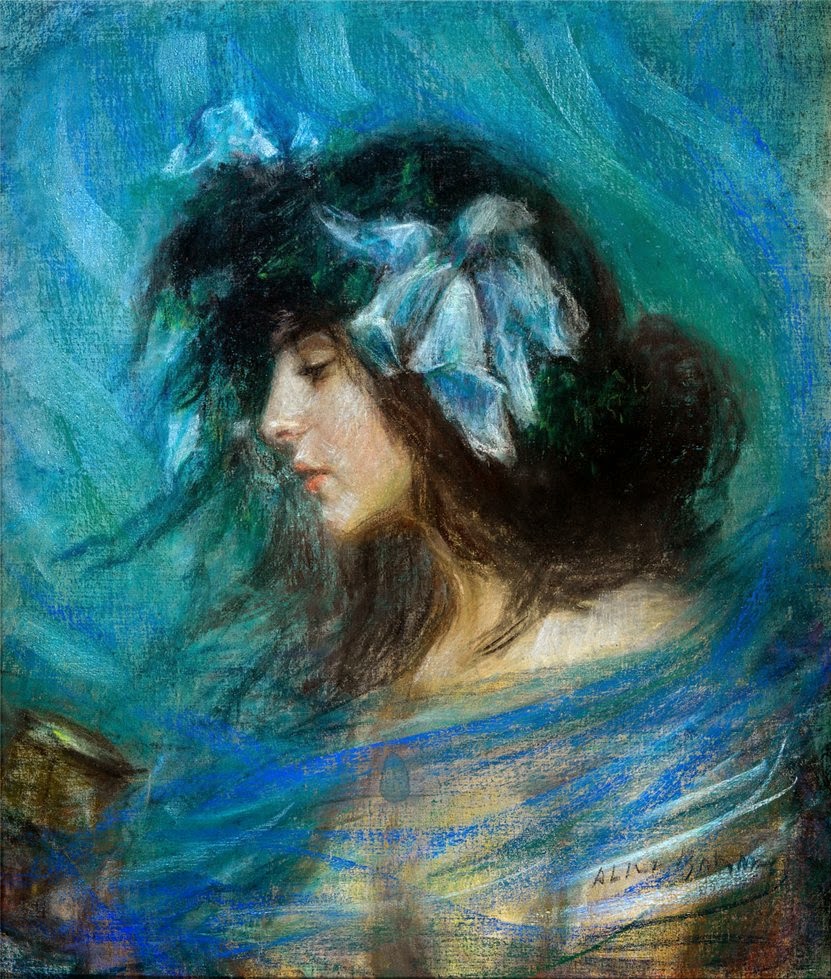 Dreamland, vintage artwork by Alice Pike Barney, 12x8" (A4) Poster