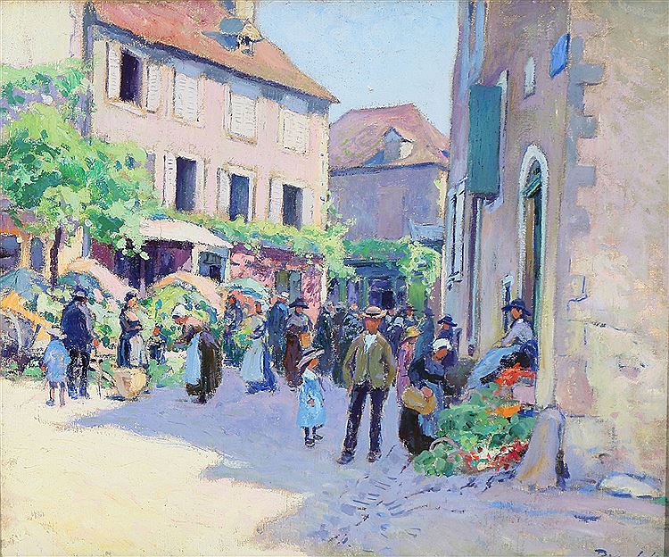 Sunny Day Market by Paul Madeline,A3(16x12")Poster