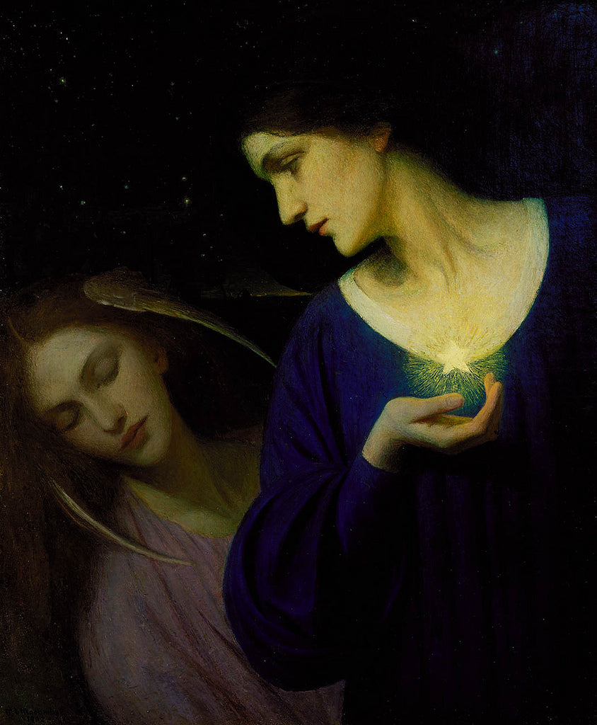 Night and her Daughter Sleep by Mary Lizzie Macomber,A3(16x12")Poster