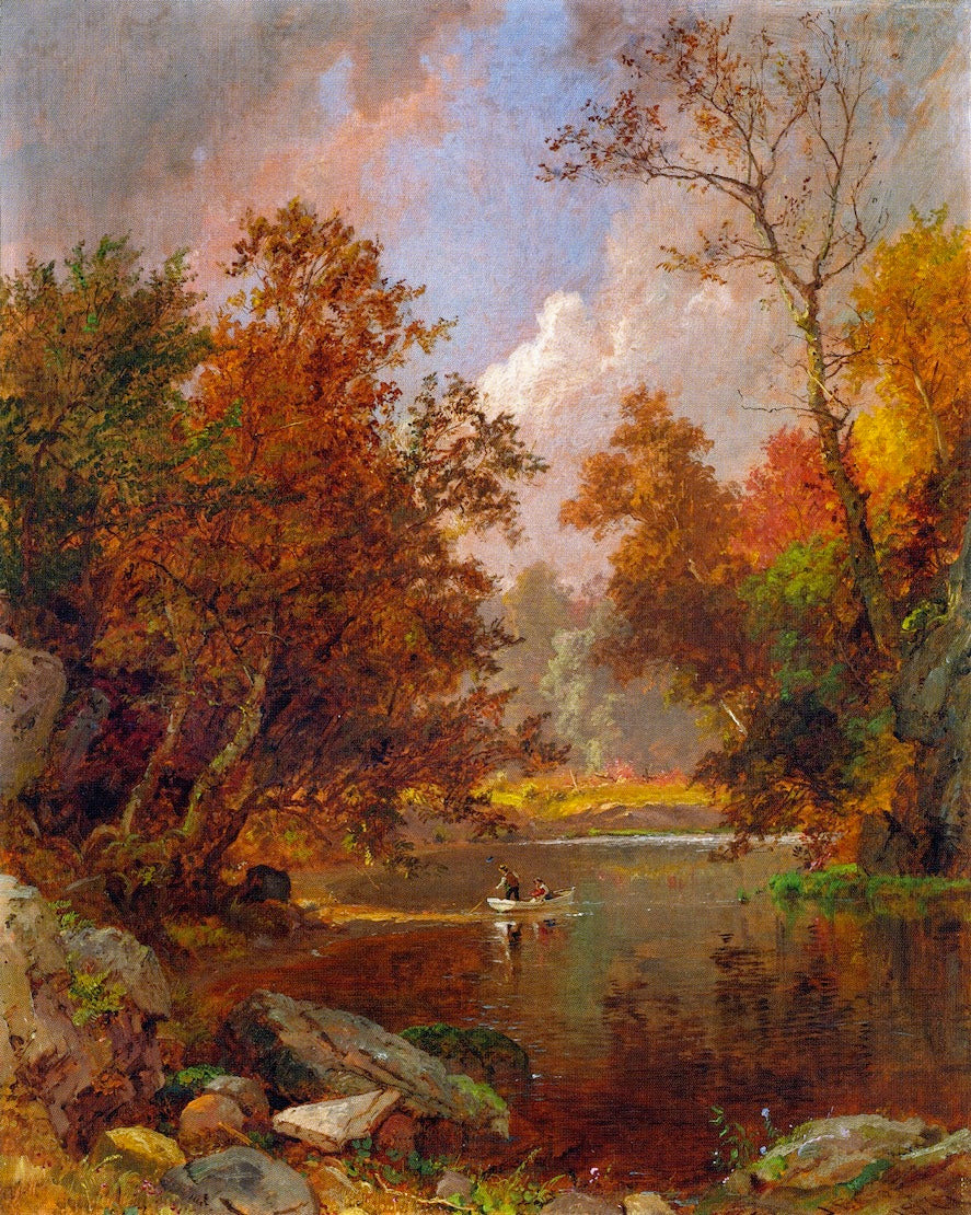 Autumn on the River, vintage artwork by Jasper Francis Cropsey, 12x8" (A4) Poster