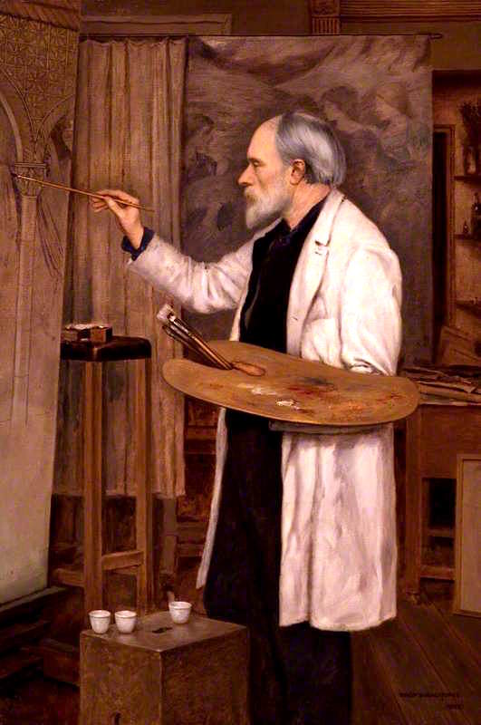 Sir Edward Coley Burne-Jones, 1st Bt, vintage artwork by Philip Edward Burne-Jones, 12x8" (A4) Poster