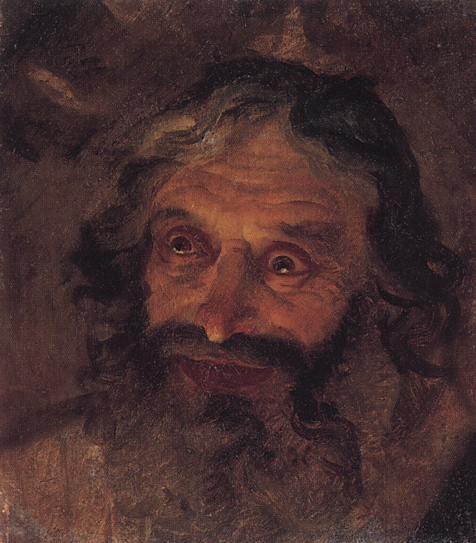 Head of a Jew, vintage artwork by Nikolai Nikolaevich Ge, 12x8" (A4) Poster