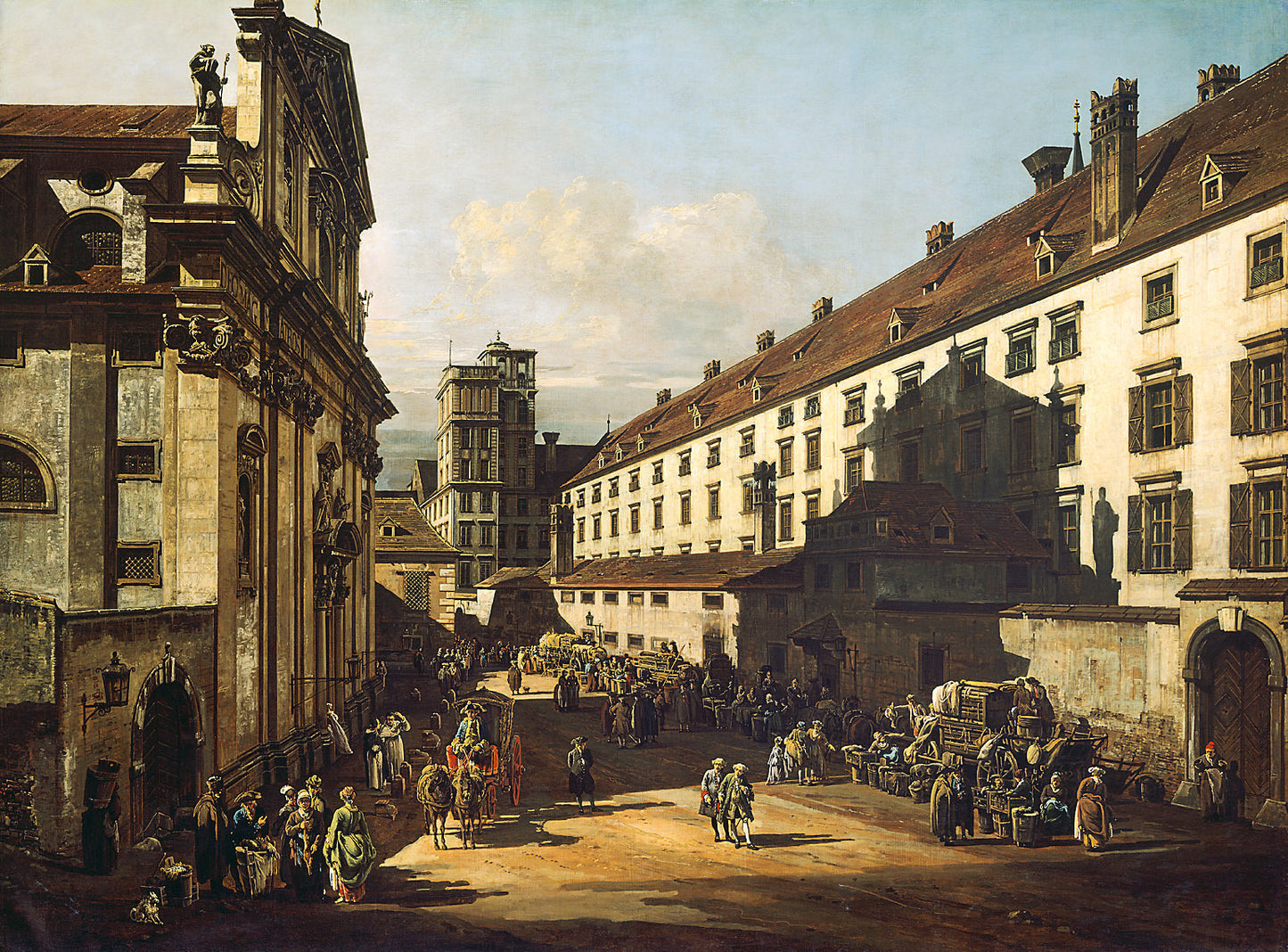 The Dominikanerkirche in Vienna, vintage artwork by Bernardo Bellotto, 12x8" (A4) Poster