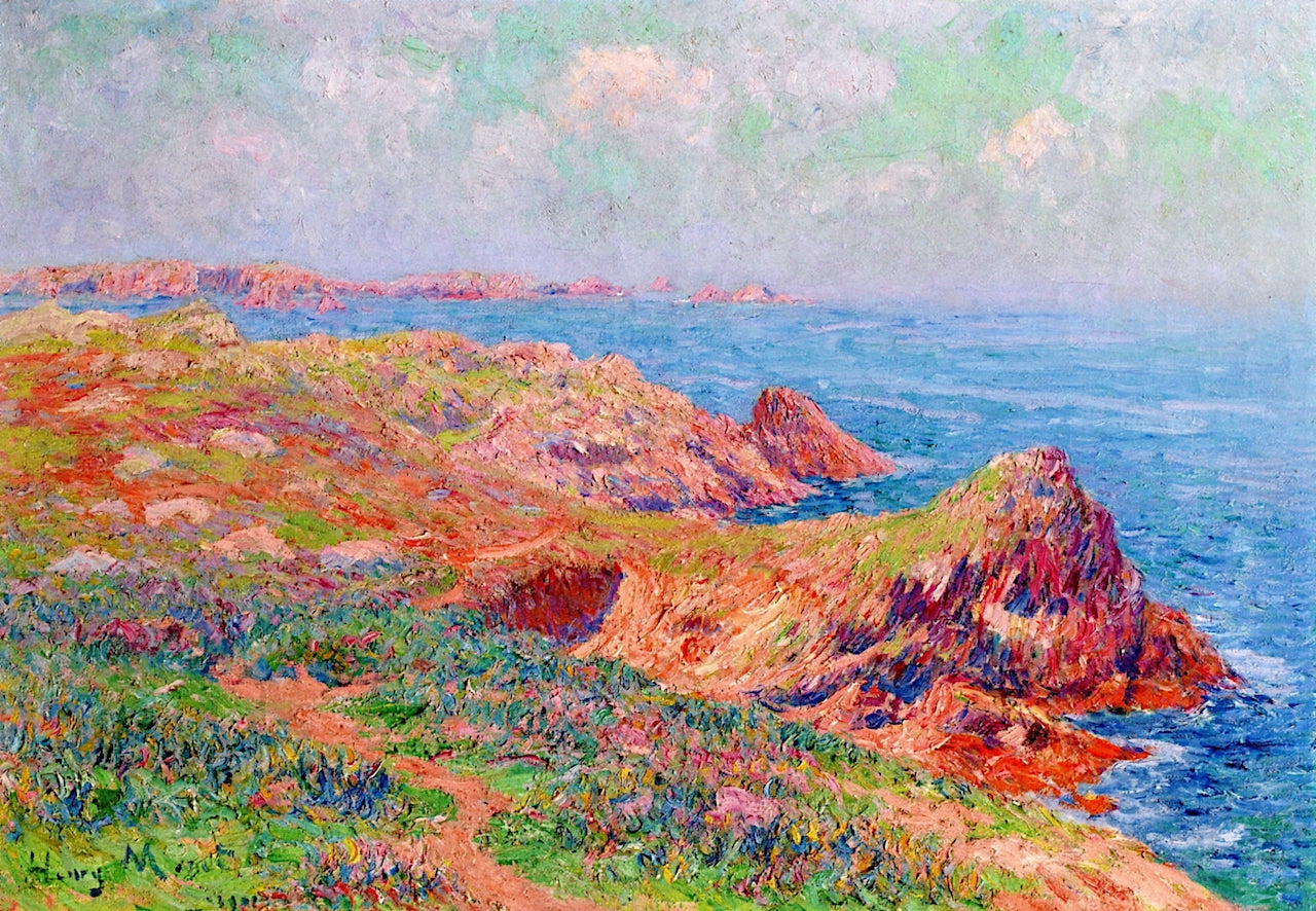 Brittany, the Coast in Sunshine by Henry Moret,A3(16x12")Poster