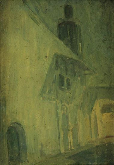 The House (Wall) in Blue, vintage artwork by Henry Ossawa Tanner, 12x8" (A4) Poster