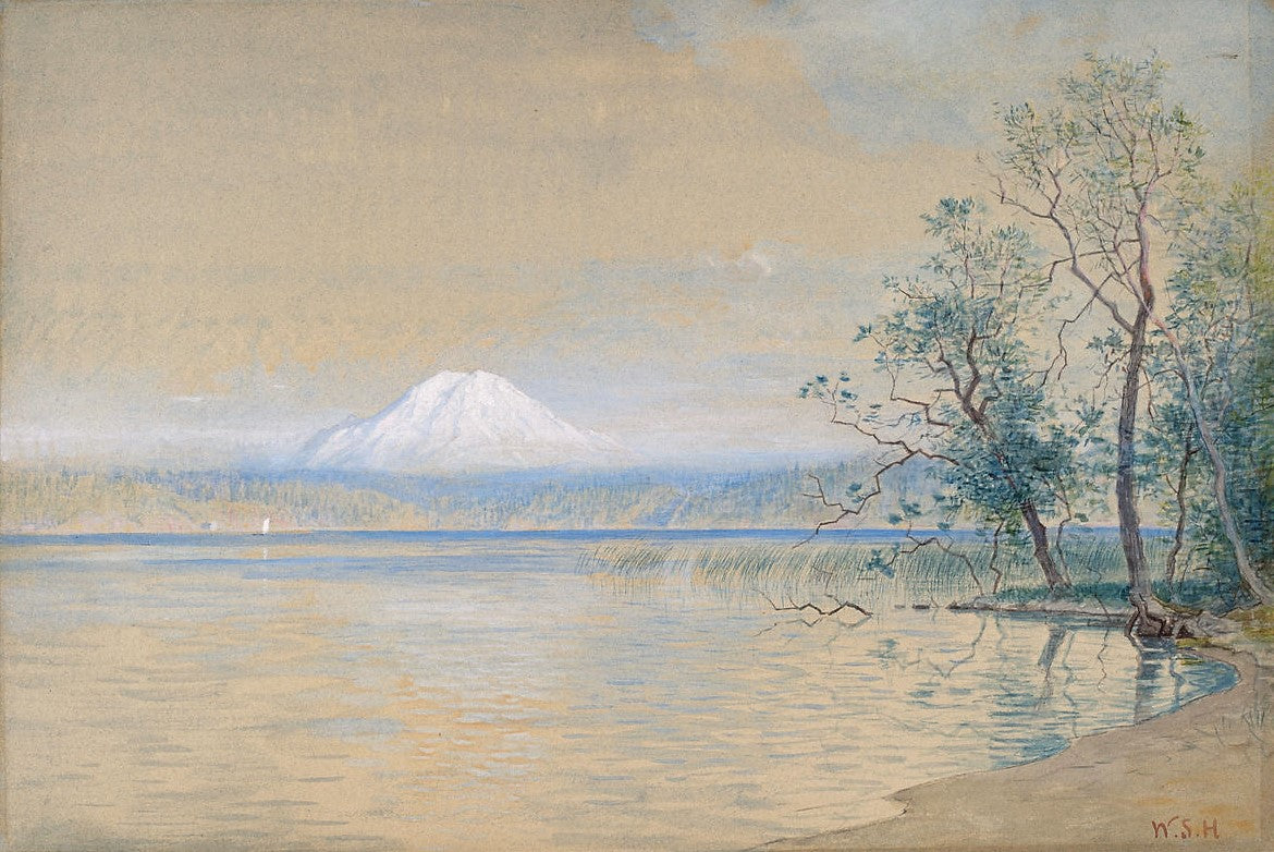 Mount Tacoma, vintage artwork by William Stanley Haseltine, 12x8" (A4) Poster