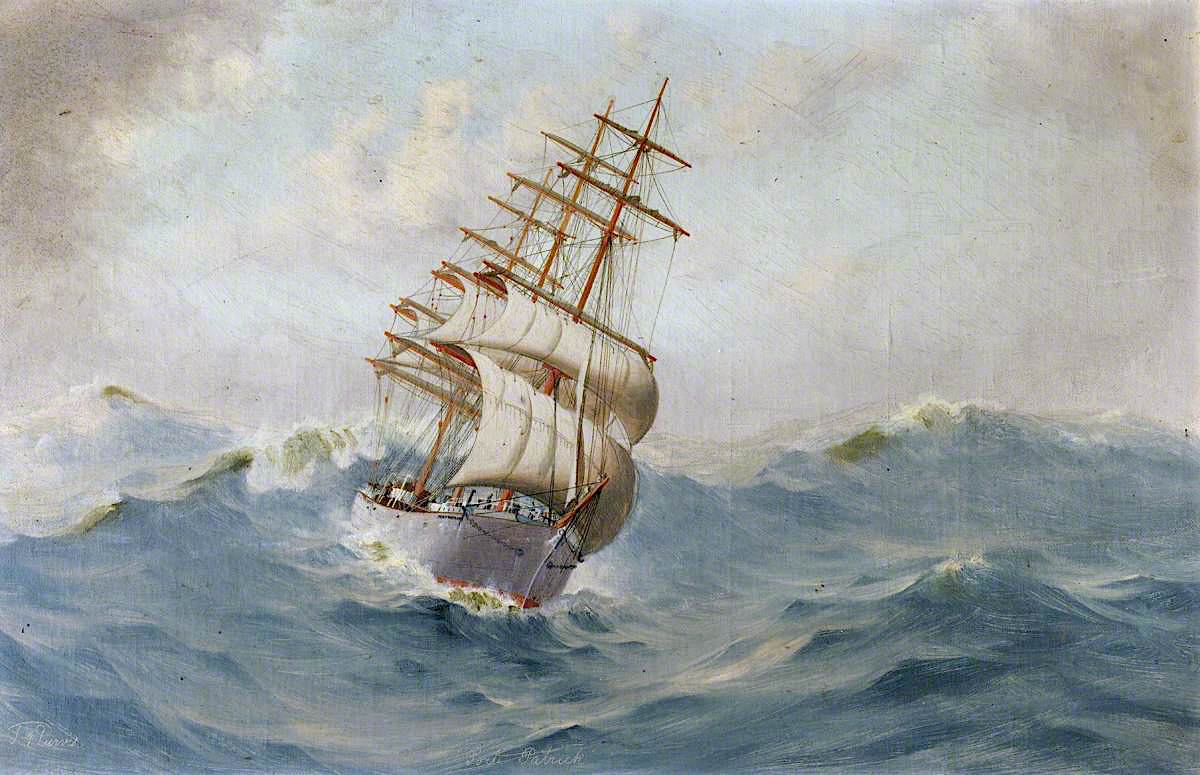 The Ship 'Portpatrick', vintage artwork by Thomas G. Purvis, 12x8" (A4) Poster