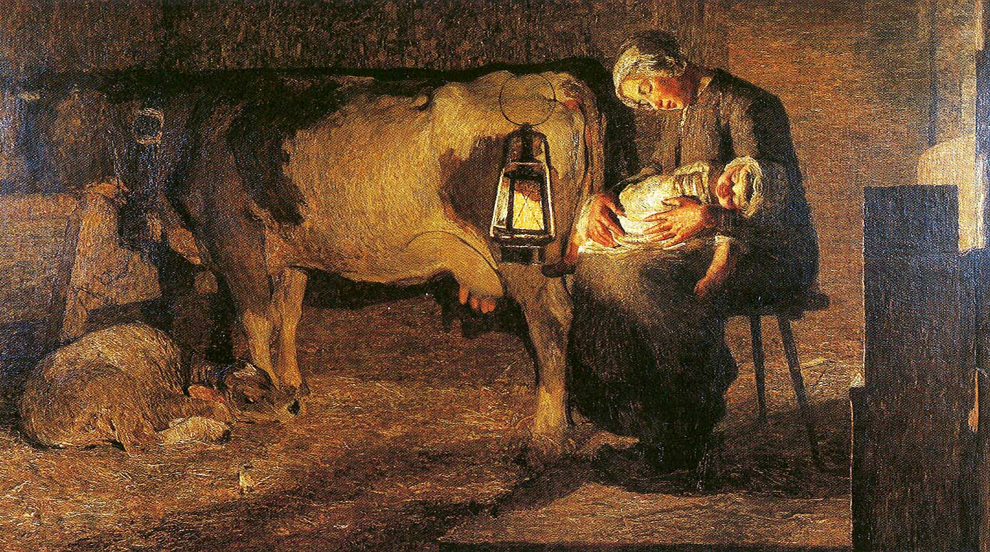Le due madri by Giovanni Segantini,A3(16x12")Poster