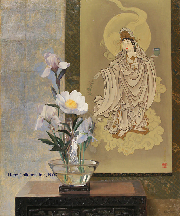 Peony and Kwannon by Hermann Dudley Murphy,A3(16x12")Poster