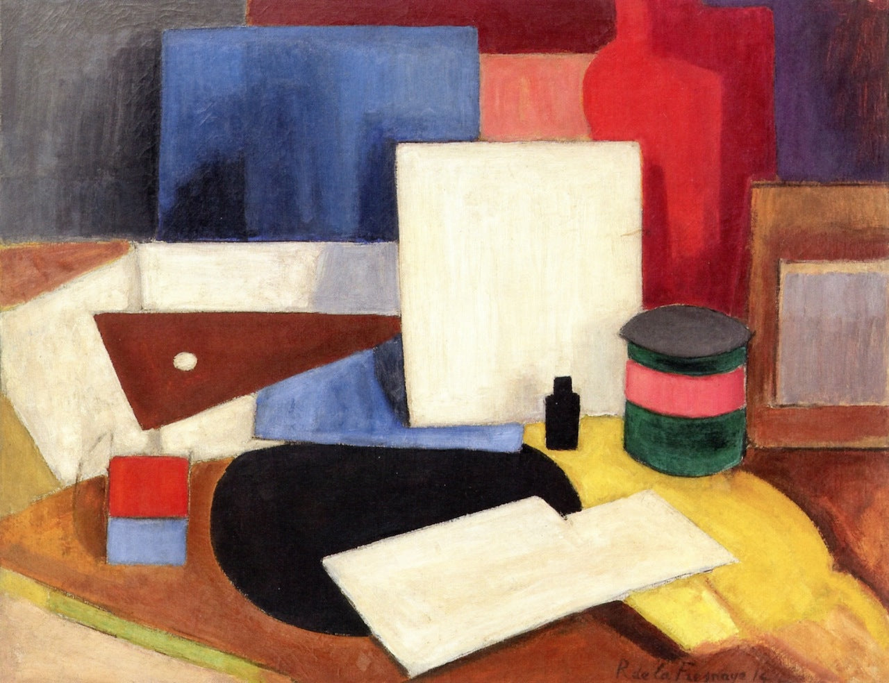 Nature Morte á l'Équerre, vintage artwork by Roger de la Fresnaye, 12x8" (A4) Poster