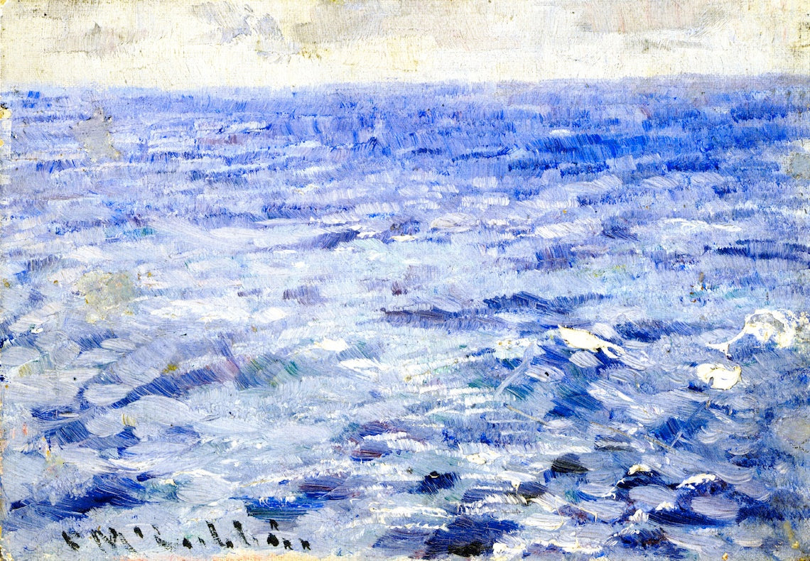 The Blue Mediterranean, vintage artwork by Frederick McCubbin, 12x8" (A4) Poster