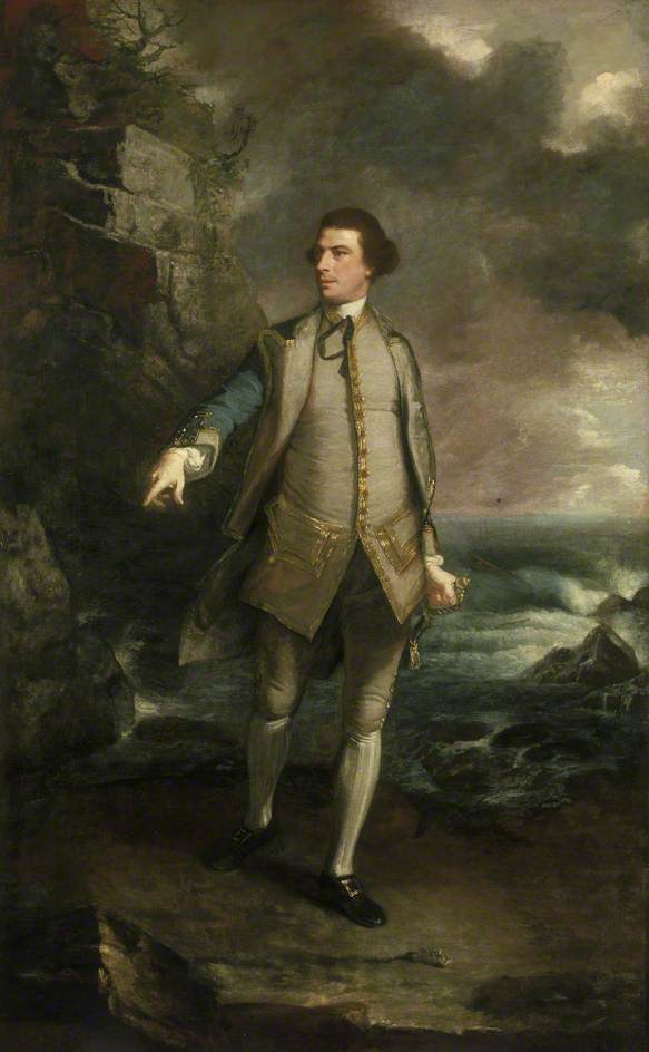 Captain the Honourable Augustus Keppel, vintage artwork by Sir Joshua Reynolds, 12x8" (A4) Poster