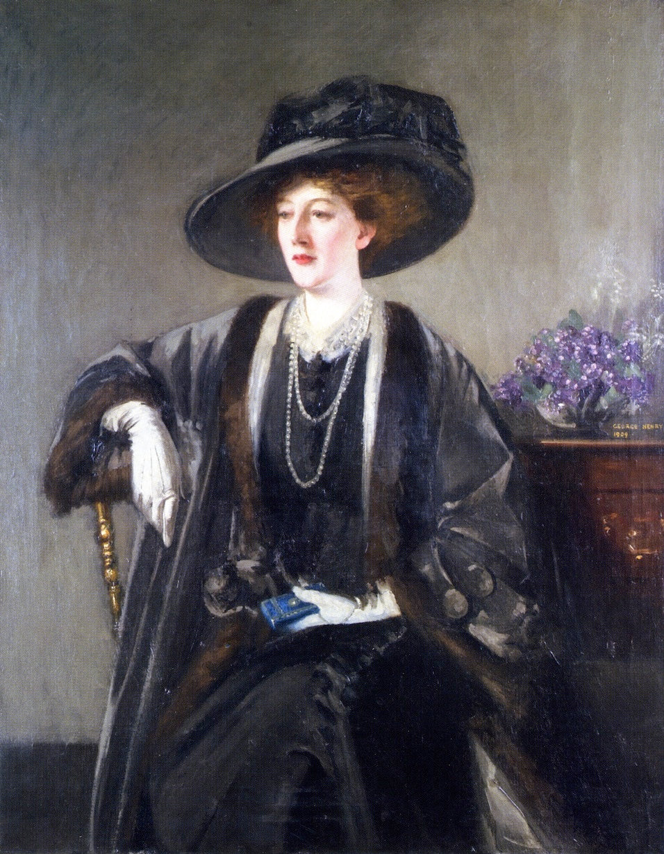 Mrs. Kirkwood, vintage artwork by George Henry, R.A., R.S.A., R.S.W., 12x8" (A4) Poster