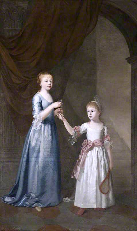 Frances Delaval, Later Mrs Fenton, with Her Sister, Sarah Delaval, Later Countess of Tyrconnel..., vintage artwork by William Bell, 12x8" (A4) Poster