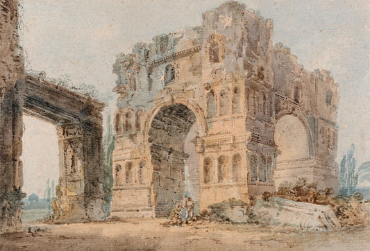 Arch of Janus, after Piranesi, vintage artwork by Thomas Girtin, 12x8" (A4) Poster