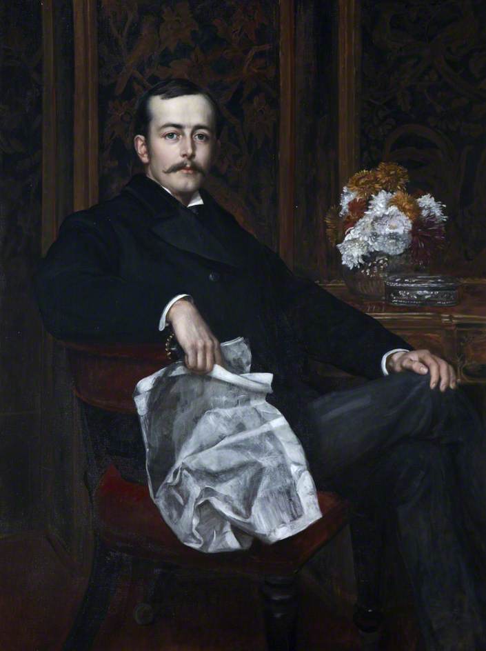 Sir Francis Layland-Barratt, vintage artwork by Valentine Cameron Prinsep, 12x8" (A4) Poster