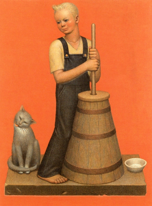 Churning by Grant Wood,16x12(A3) Poster
