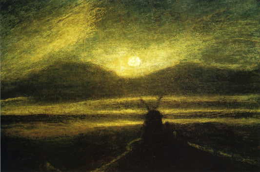 The Old Mill by  Moonlight, vintage artwork by Albert Pinkham Ryder, 12x8" (A4) Poster