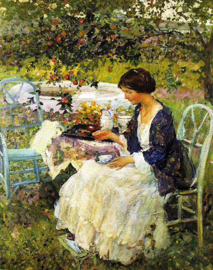 A Gray Day, vintage artwork by Richard Edward Miller, 12x8" (A4) Poster