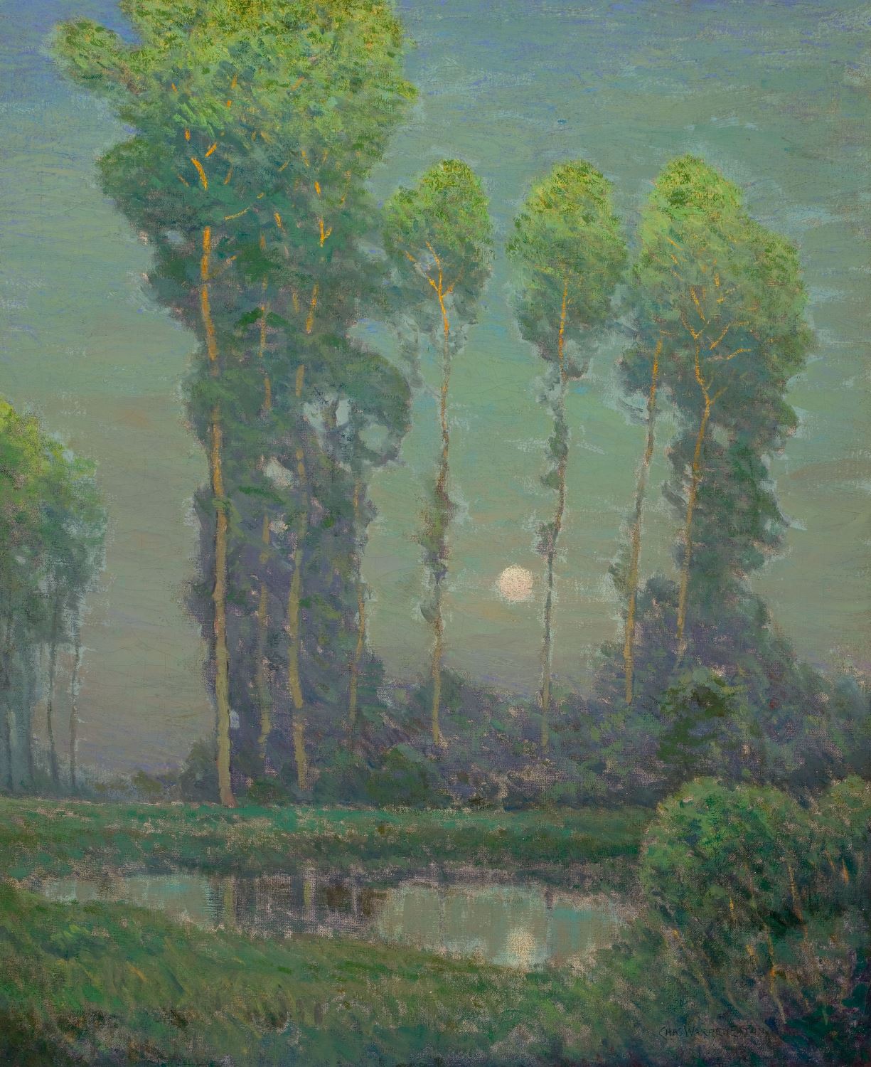 Moonrise Montigny by Charles Warren Eaton,A3(16x12")Poster