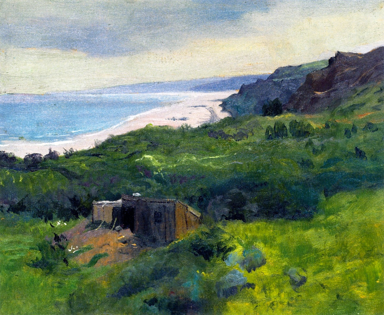 The Cliff at Hollgate, vintage artwork by Felix Vallotton, 12x8" (A4) Poster