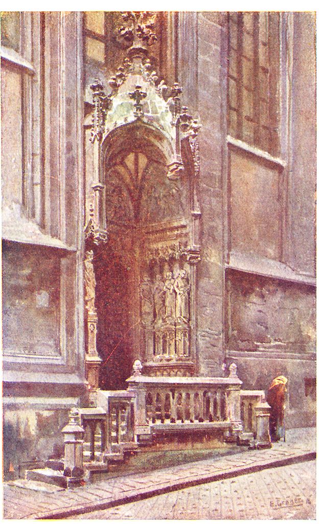 Maria am Stade Wien, vintage artwork by Ernst Graner, 12x8" (A4) Poster