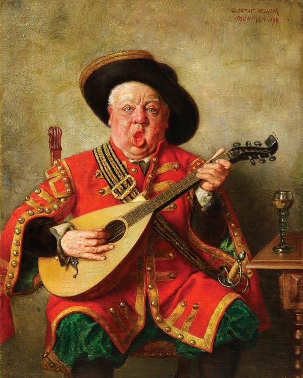 The Troubadour by Gustav Kohler,A3(16x12")Poster