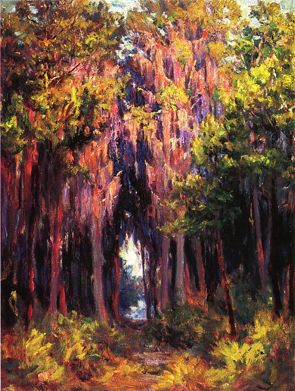 Hanging Moss, St. Petersburg, vintage artwork by John Ottis Adams, 12x8" (A4) Poster