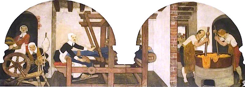 g, Weaving and Dyeing, 1690 by Maurice William Greiffenhagen,A3(16x12")Poster