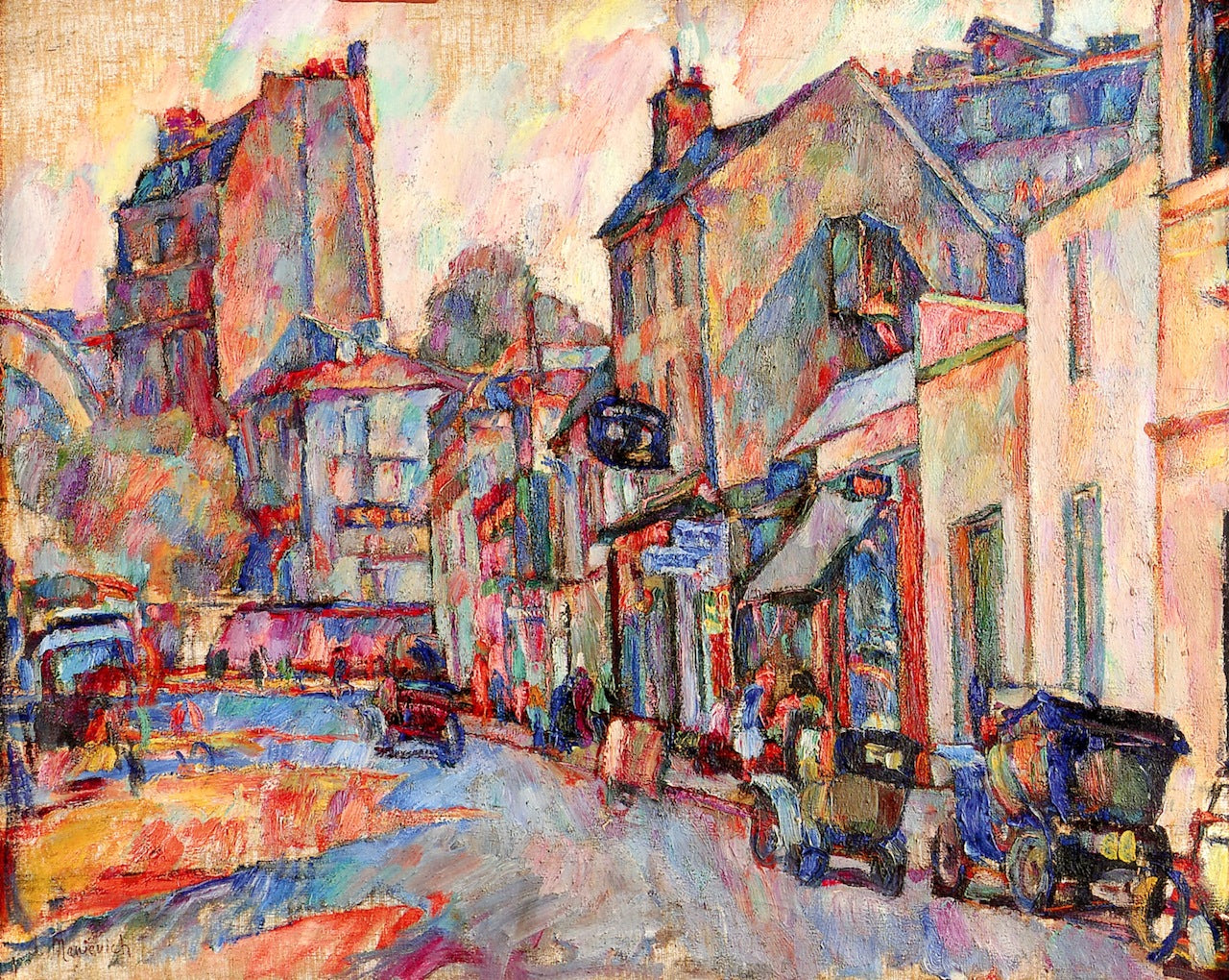 Paris Street by Abraham A. Manievich,16x12(A3) Poster