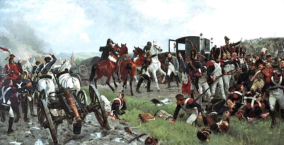 On the Evening of the Battle of Waterloo, vintage artwork by Ernest Crofts, 12x8" (A4) Poster