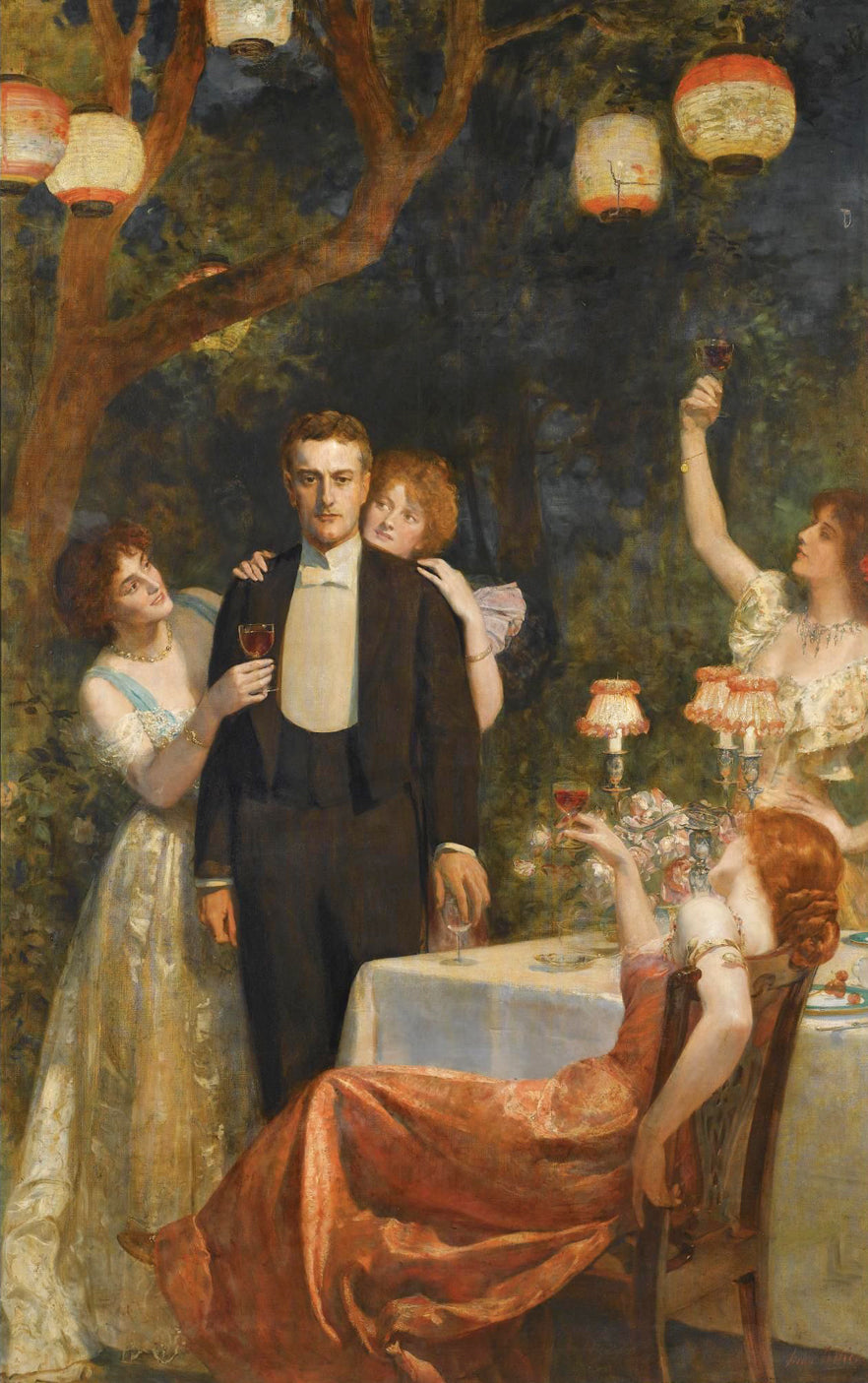 The Garden of Armida, vintage artwork by John Maler Collier, 12x8" (A4) Poster