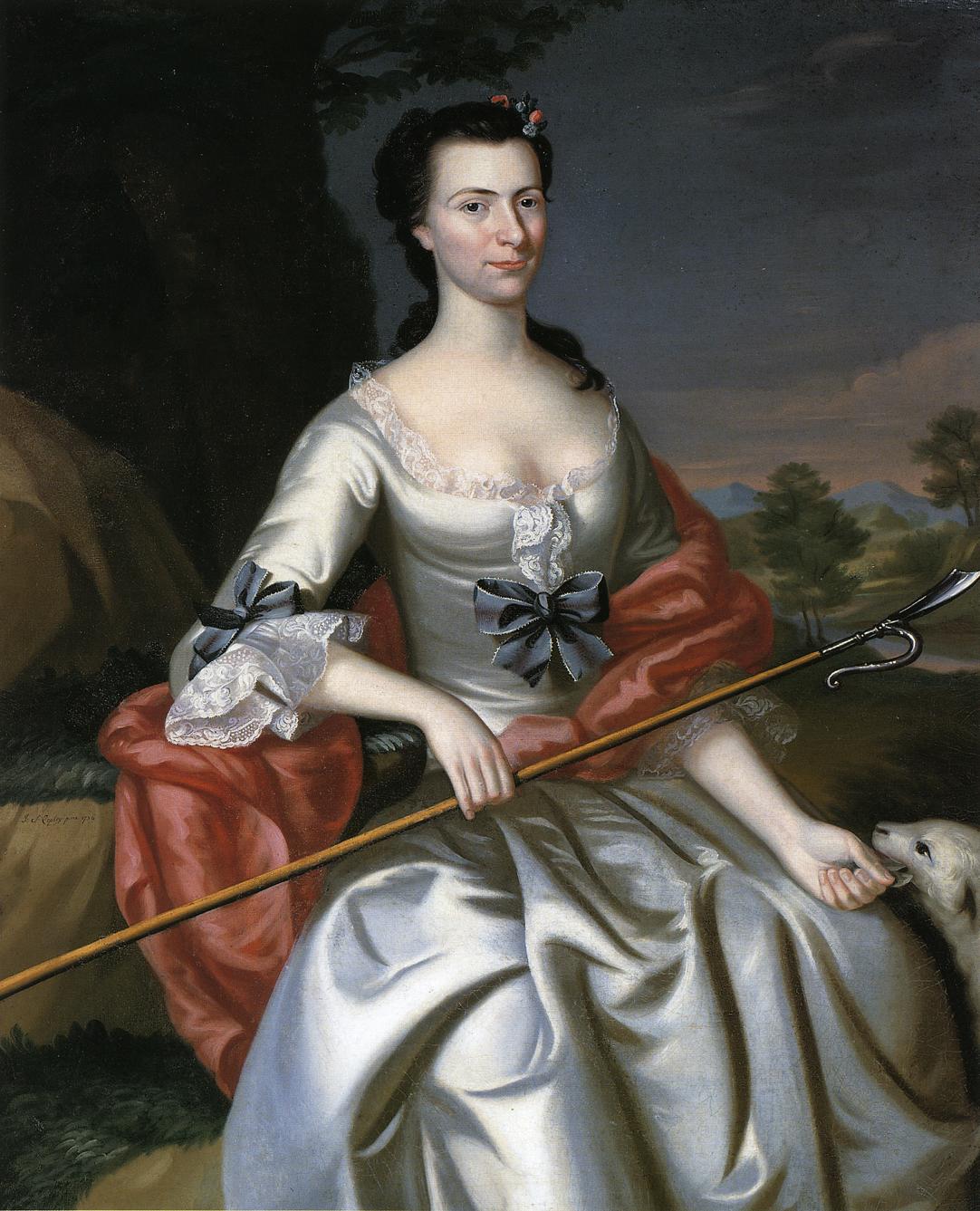 Ann Tyng, vintage artwork by John Singleton Copley, 12x8" (A4) Poster