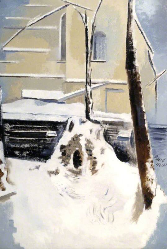 Grotto in the Snow, vintage artwork by Paul Nash, 12x8" (A4) Poster