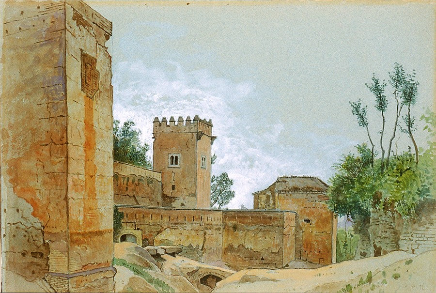 The Alhambra, vintage artwork by William Stanley Haseltine, 12x8" (A4) Poster