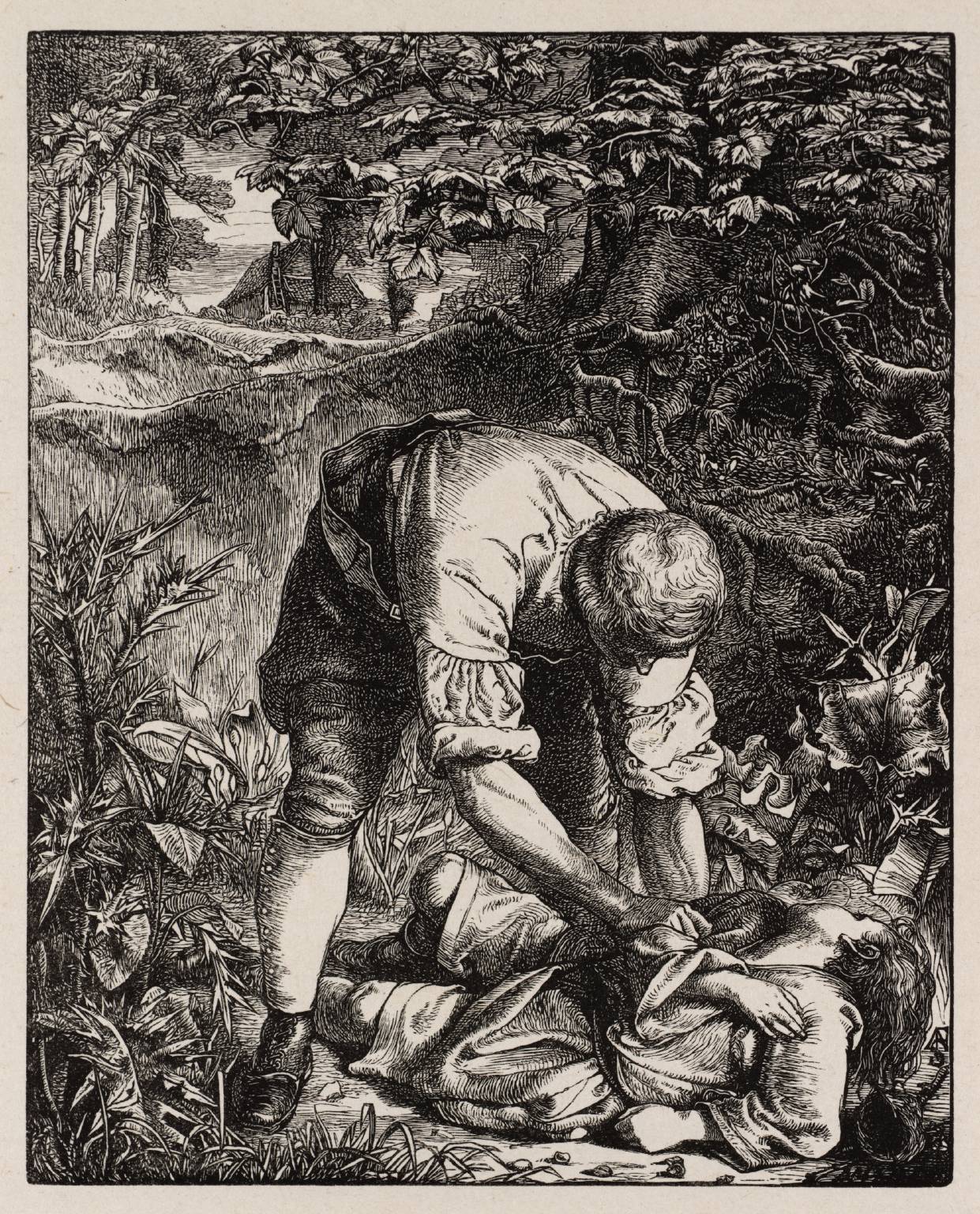 Life's Journey, vintage artwork by Anthony Frederick Sandys, 12x8" (A4) Poster