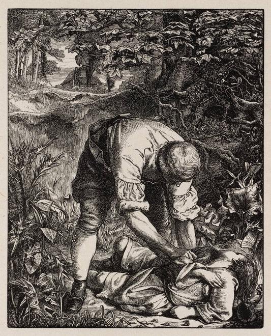 Life's Journey, vintage artwork by Anthony Frederick Sandys, 12x8" (A4) Poster
