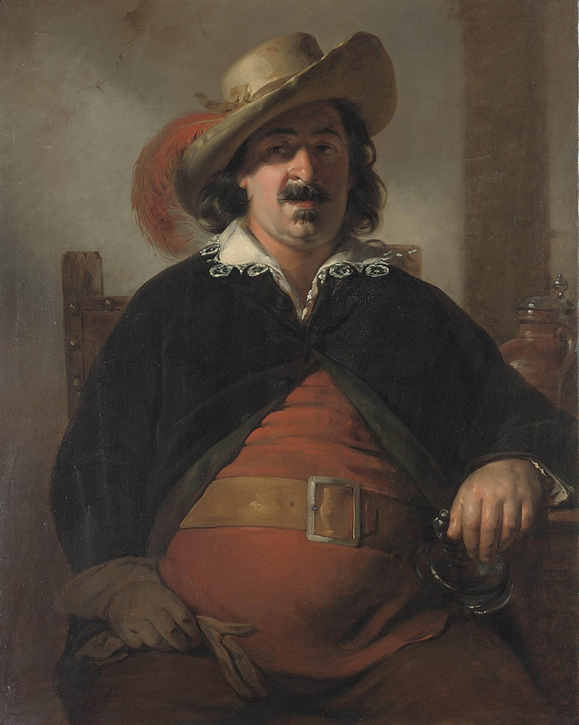 Painter Ignaz Raffalt as Falstaff, vintage artwork by Friedrich von Amerling, A3 (16x12") Poster Print