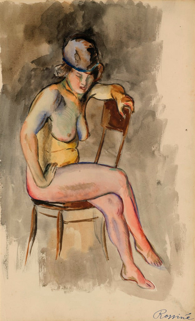 Nude with a Hat by Vladimir Baranoff-Rossine,16x12(A3) Poster