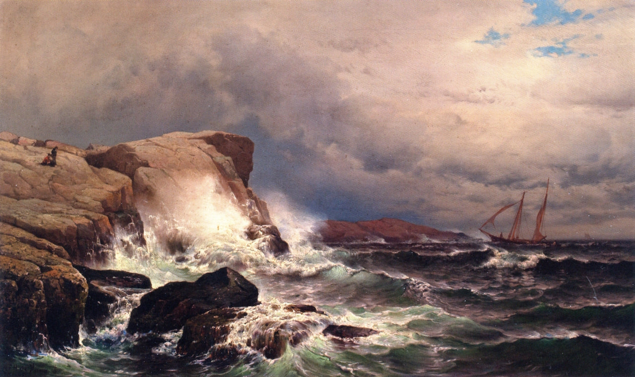 Star Island, Isle of Shoals, vintage artwork by Mauritz F. H. De Haas, 12x8" (A4) Poster