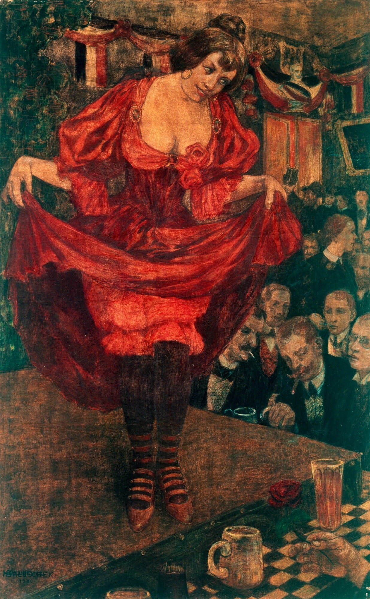 Tingeltangel by Hans Baluschek,A3(16x12")Poster