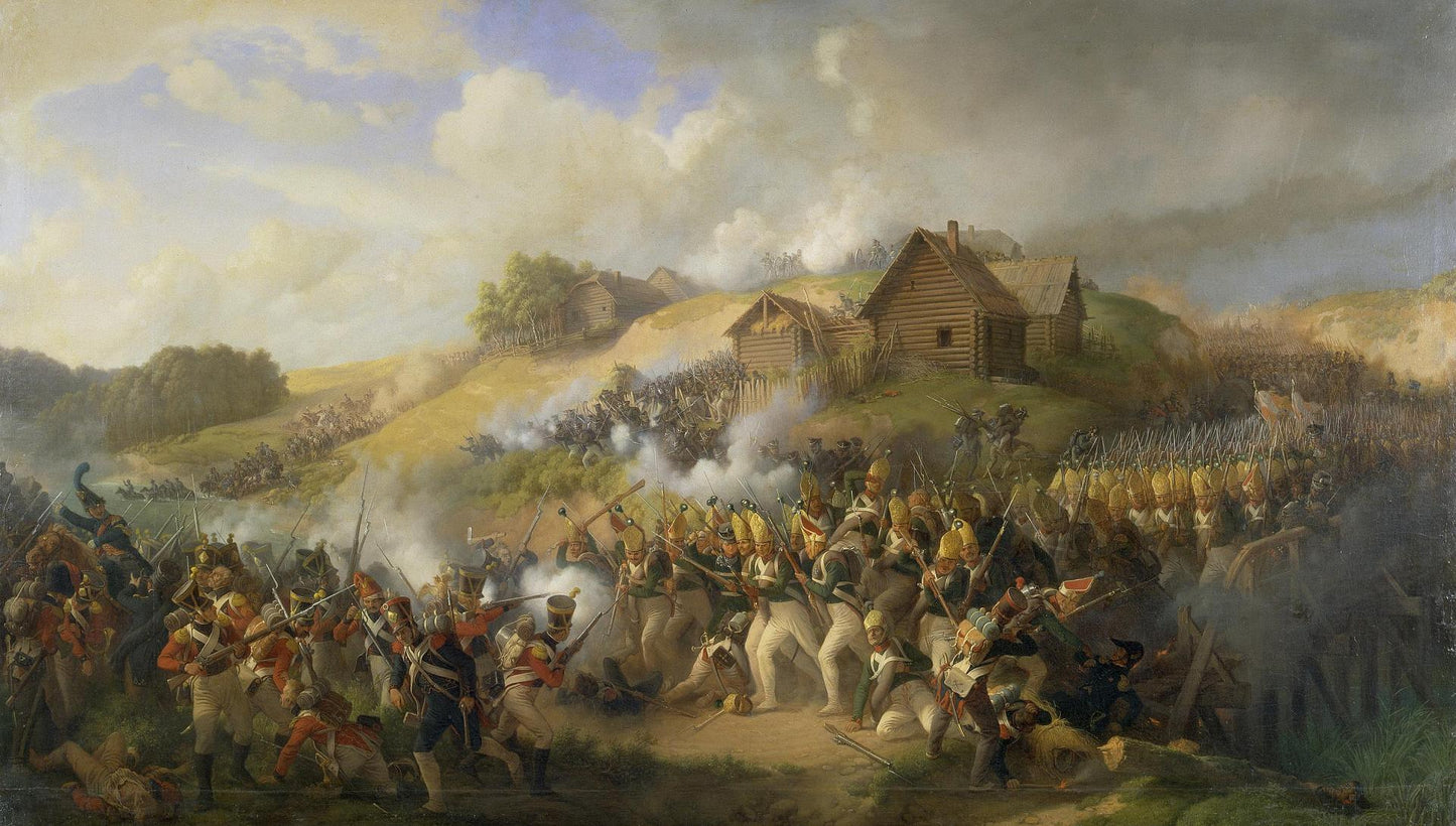 Battle of Klyasticy on 19 (31) July 1812, vintage artwork by Peter von Hess, 12x8" (A4) Poster