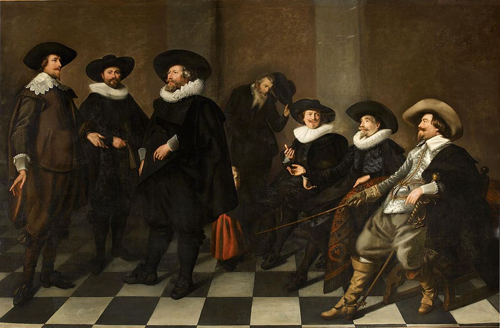 Regents of the Amsterdam City Orphanage, vintage artwork by Abraham de Vries, 12x8" (A4) Poster