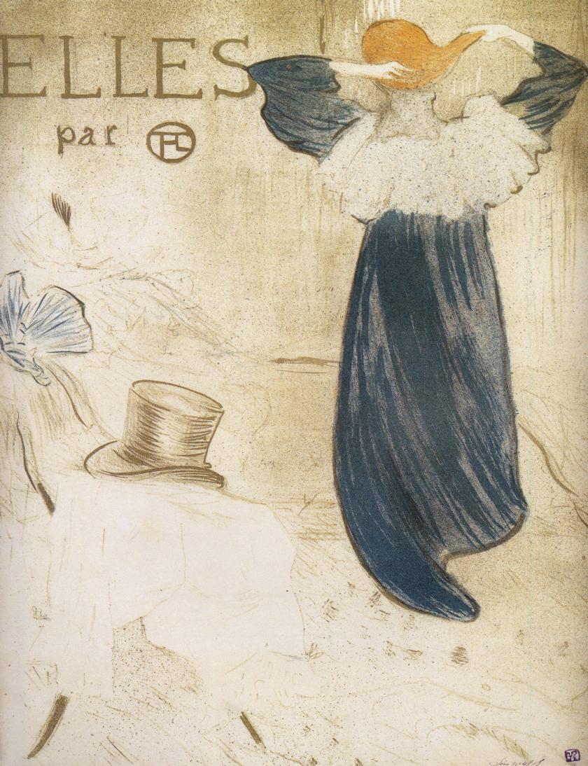 Elles, vintage artwork by Henri de Toulouse-Lautrec, 12x8" (A4) Poster