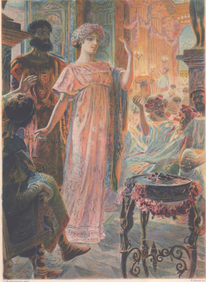 Thaïs d’Anatole, vintage artwork by Georges Antoine Rochegrosse, 12x8" (A4) Poster